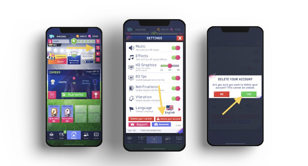 Delete Account - Soccer Star Super Football