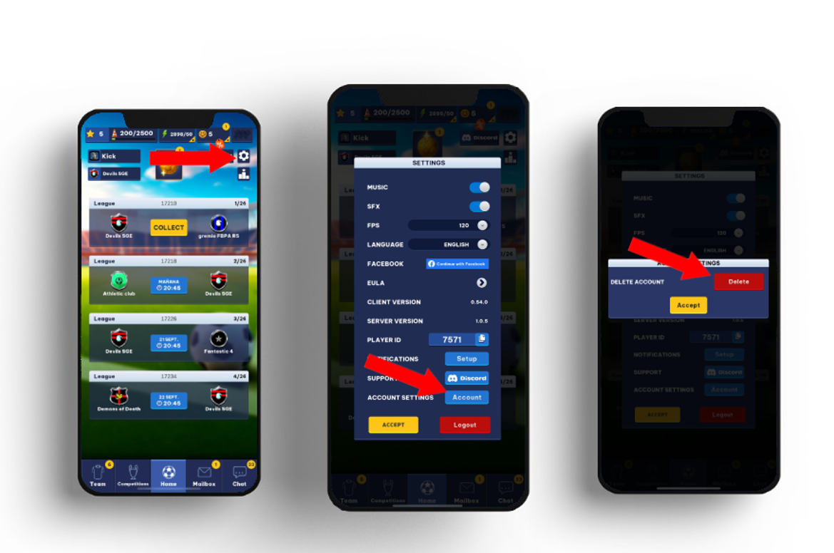 Delete Account - Soccer Star Ultimate
